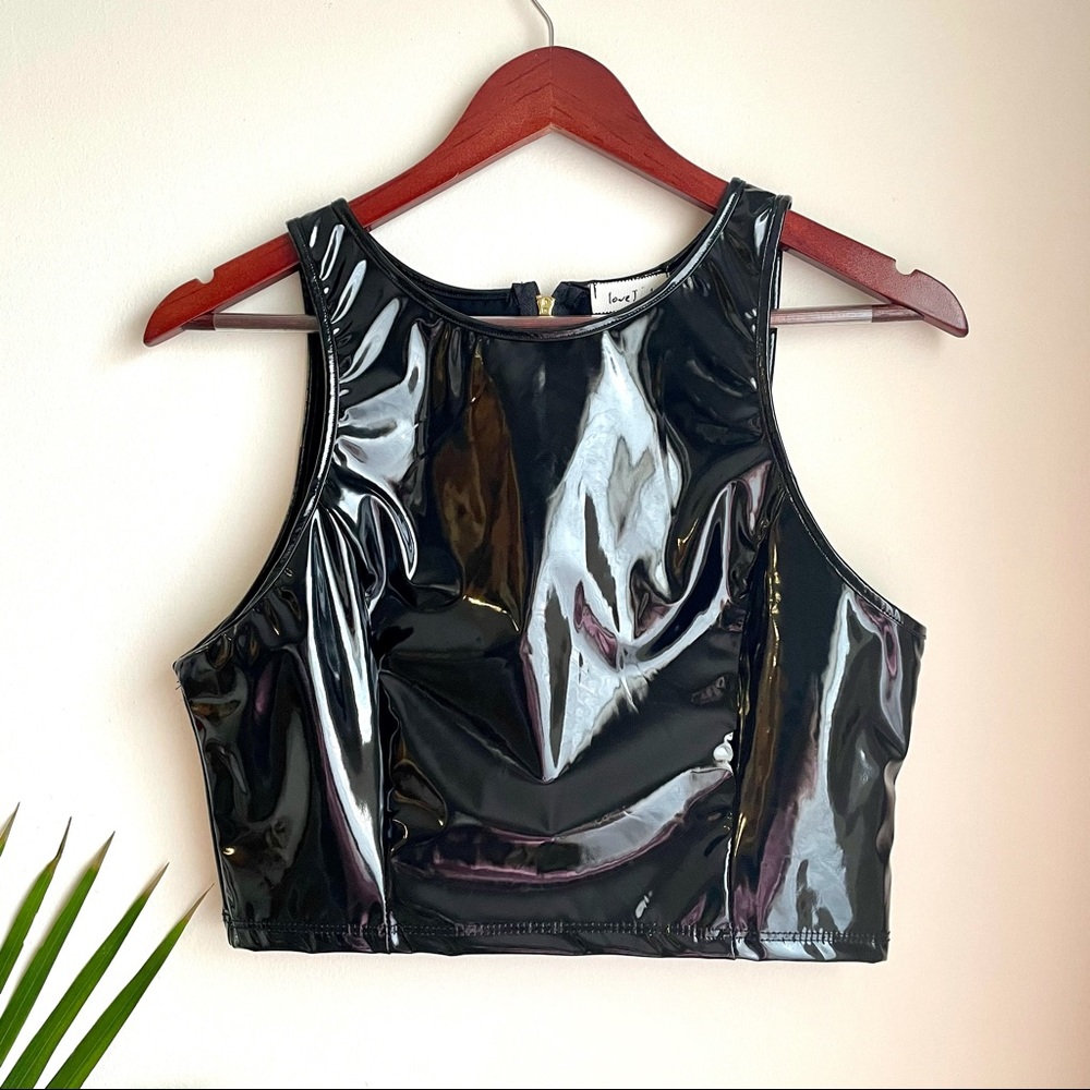 Faux Leather Crop